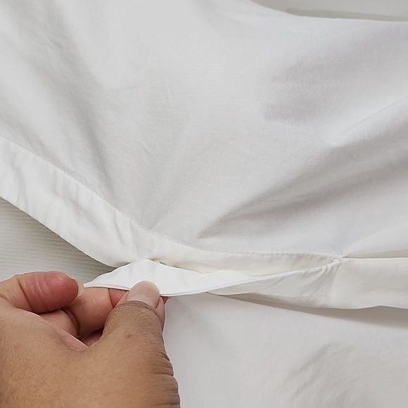 isabel Maternity by Ingrid & Isabel Side Pleated Popover Blouse White - Picture 5 of 14